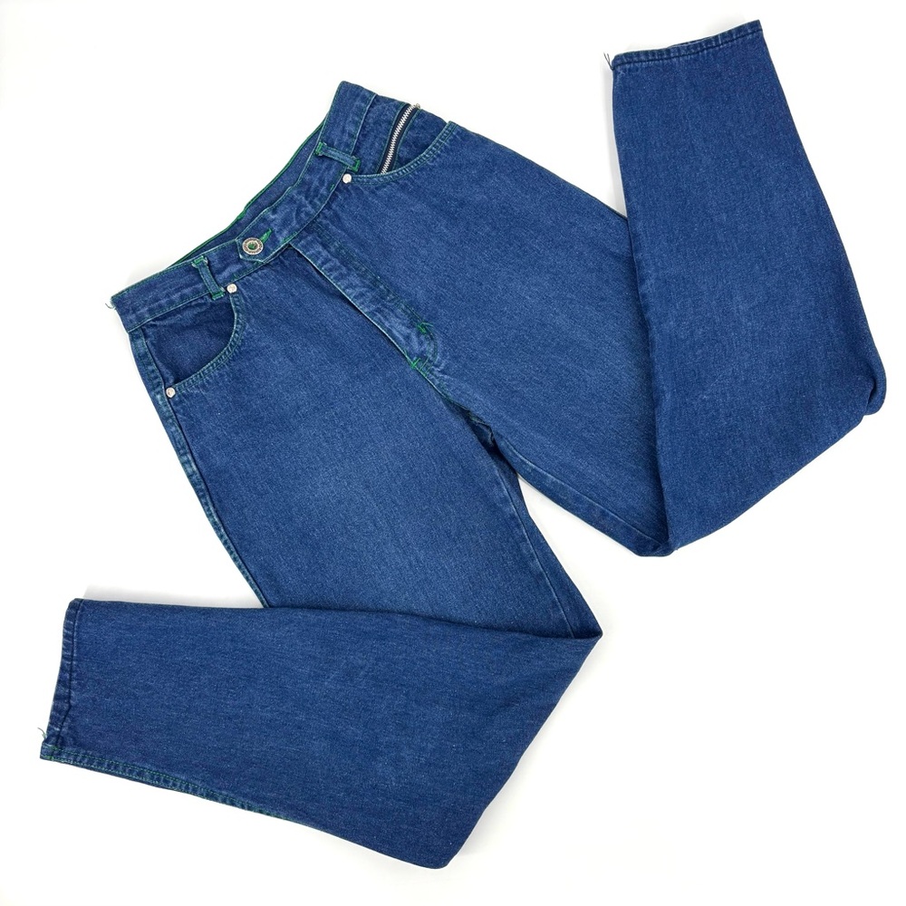 Roadrunner Vintage 1970s/1980s High Waisted Tapered Leg Blue Jeans, 31